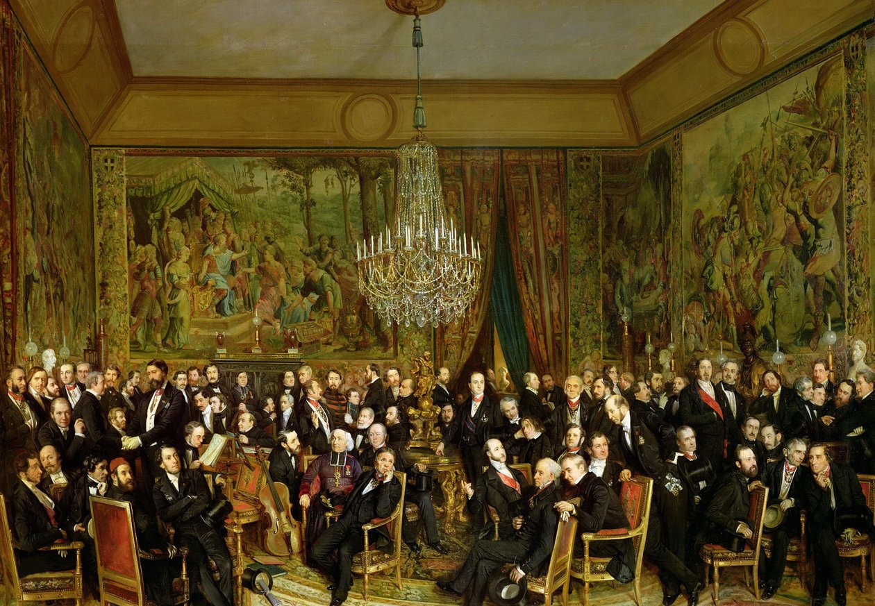 Alfred Emilienin salonki, Comte de Nieuwerkerke 1811-1892 Louvressa, 1855. tekijältä François August Biard