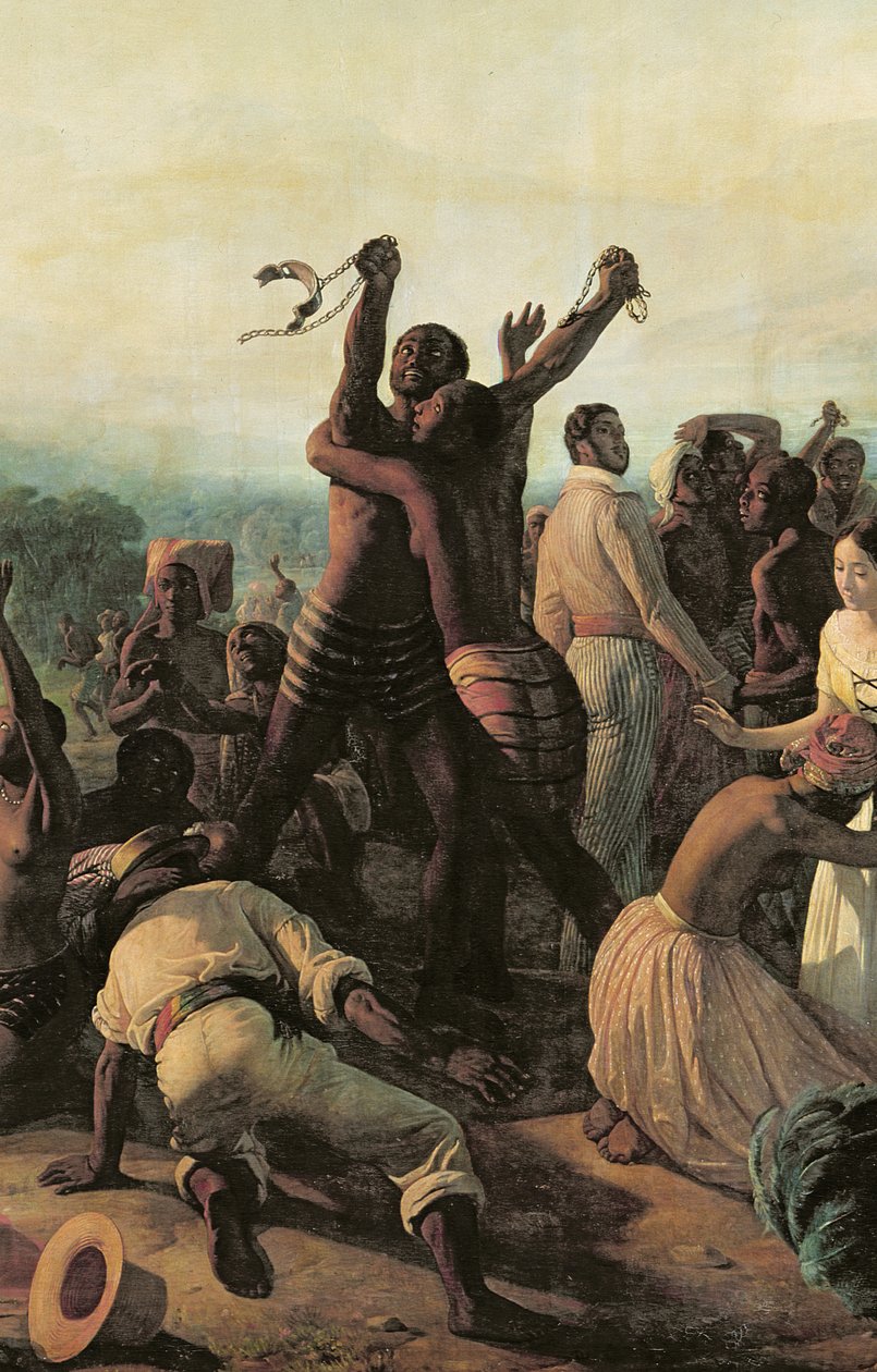 Julistus orjuuden lakkauttamisesta Ranskan siirtomaissa, 23. huhtikuuta 1848, 1849 tekijältä François Auguste Biard