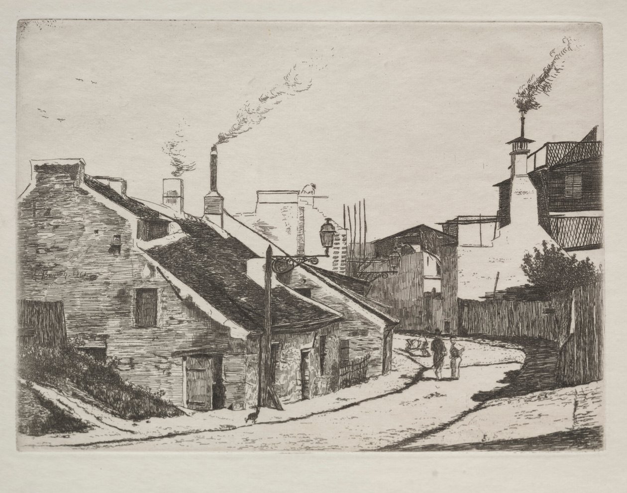 Country Street Alouettessa, 1861. tekijältä François Bonvin