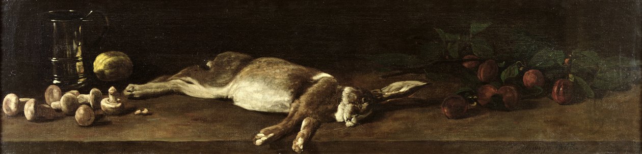 Asetelma jänisen kanssa, 1863 tekijältä François Bonvin