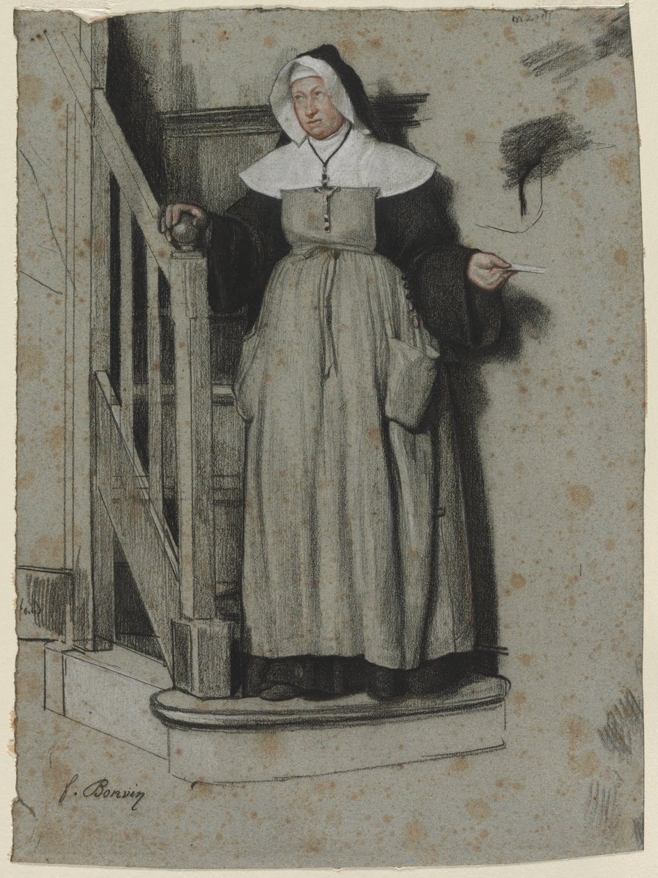 Pääsykirje, Luostarin sisustus, n. 1867. tekijältä François Bonvin