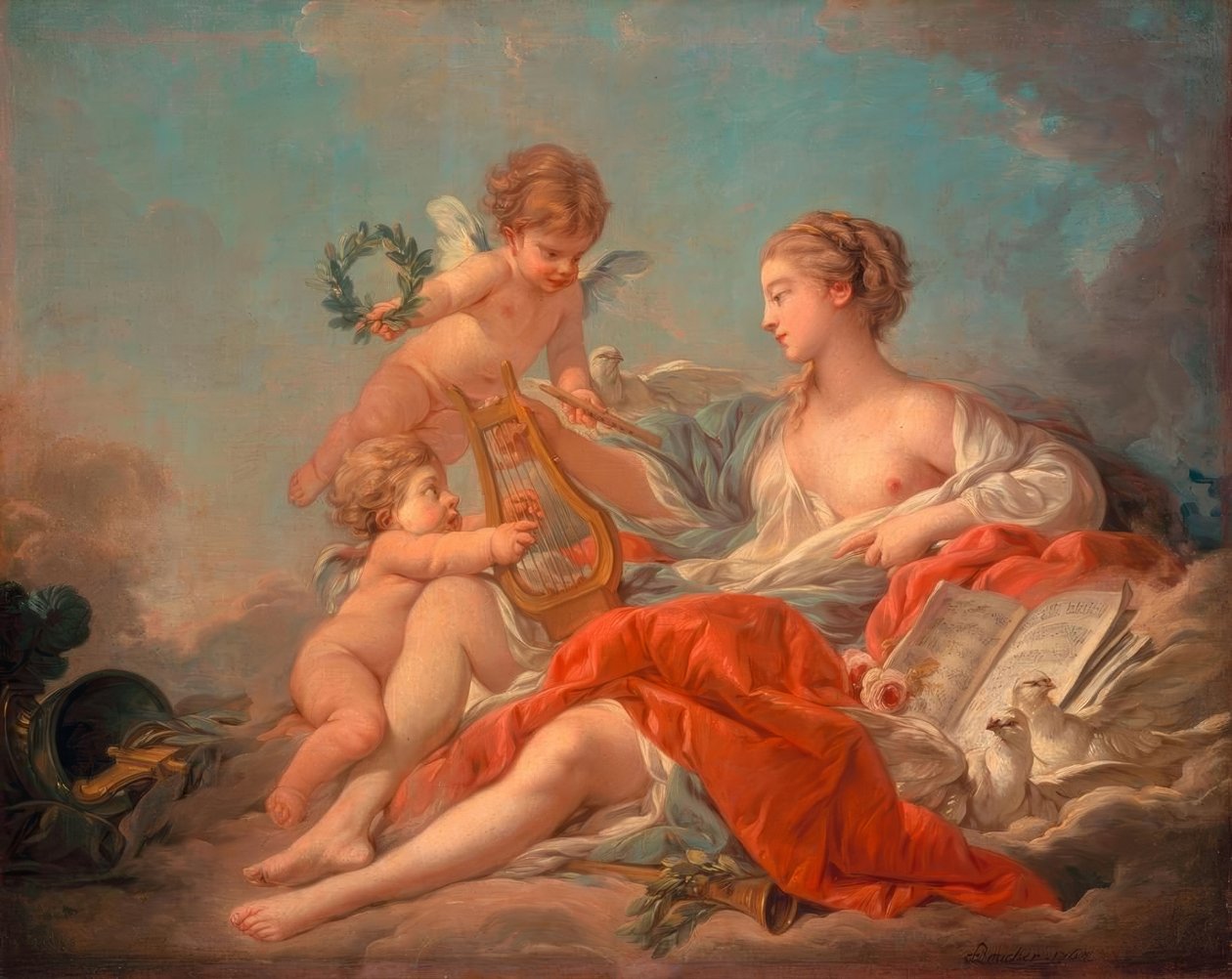 Musiikin allegoria tekijältä François Boucher