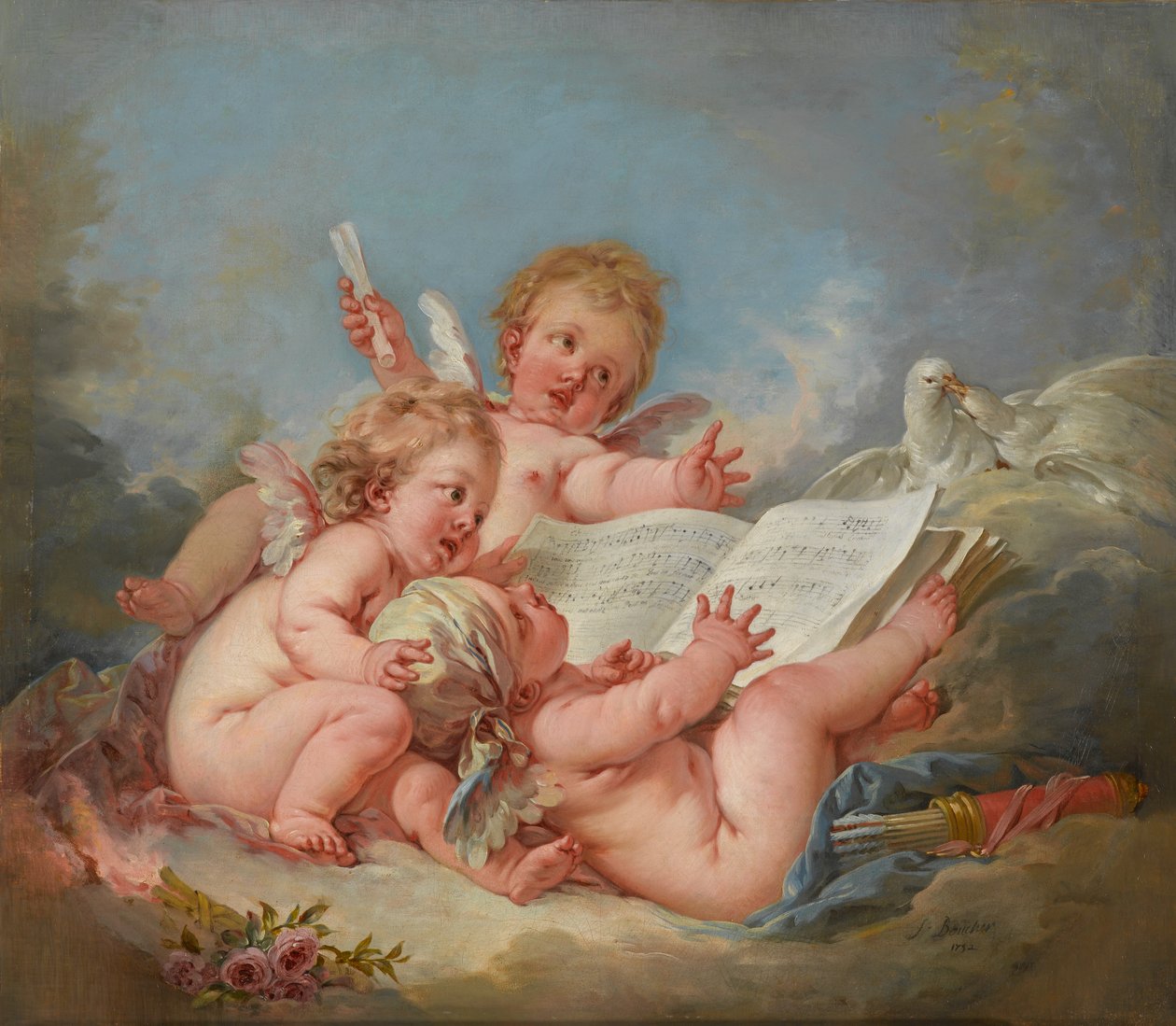 Musiikin allegoria, 1752 tekijältä François Boucher