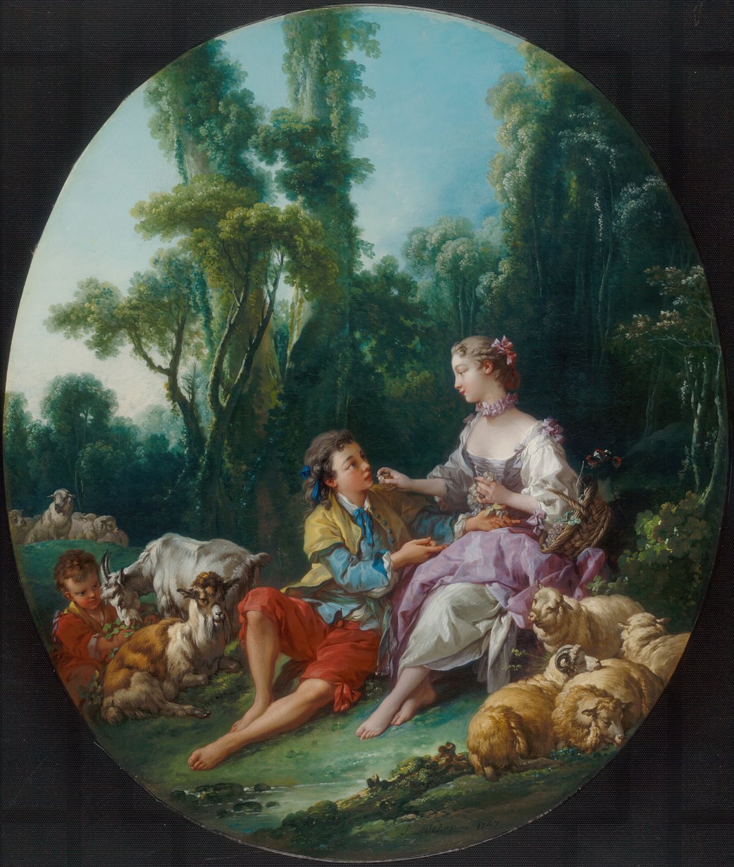 Ajattelevatko he rypäle Pensent-ils au rusinaa, 1747. tekijältä François Boucher