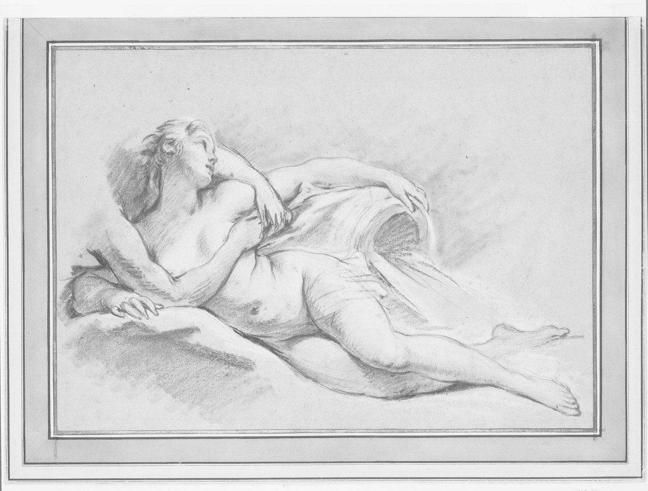Boucher - Tutkimus kahta nymfiä varten, n. 1749. tekijältä François Boucher