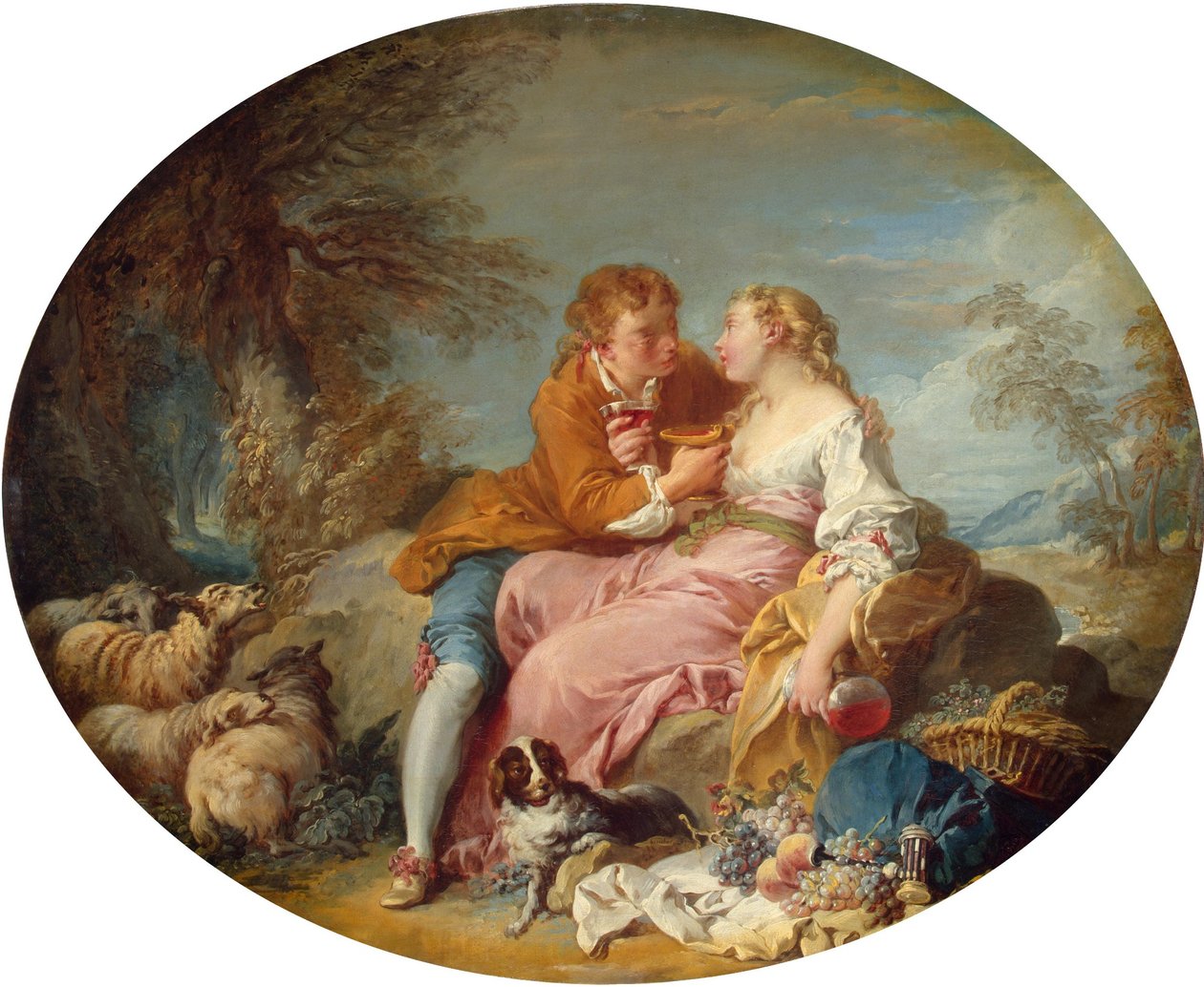 Boucher - Pastoraalikohtaus, 1730-luvun alku tekijältä François Boucher