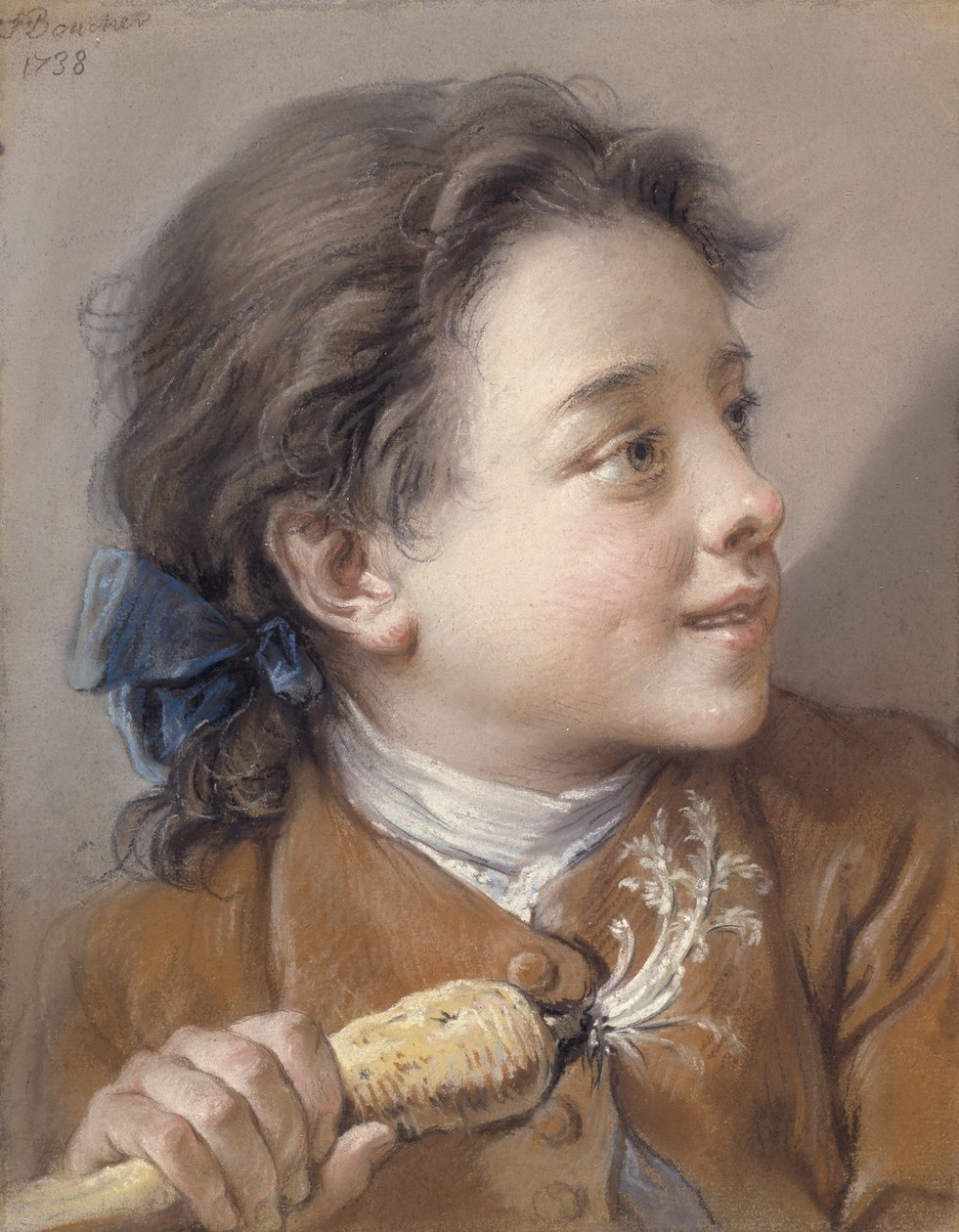 Poika porkkanalla, 1738 tekijältä François Boucher
