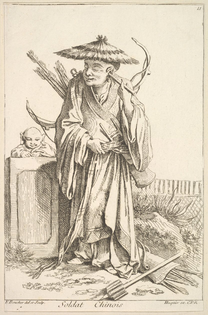 Kiinalainen sotilas, 1738-45. tekijältä François Boucher