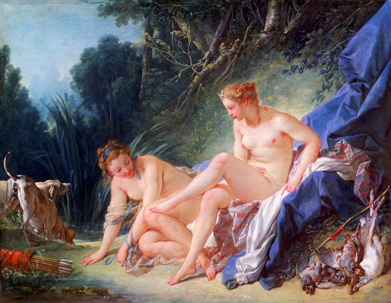 Diana nousee kylpyltään, 1742 tekijältä François Boucher
