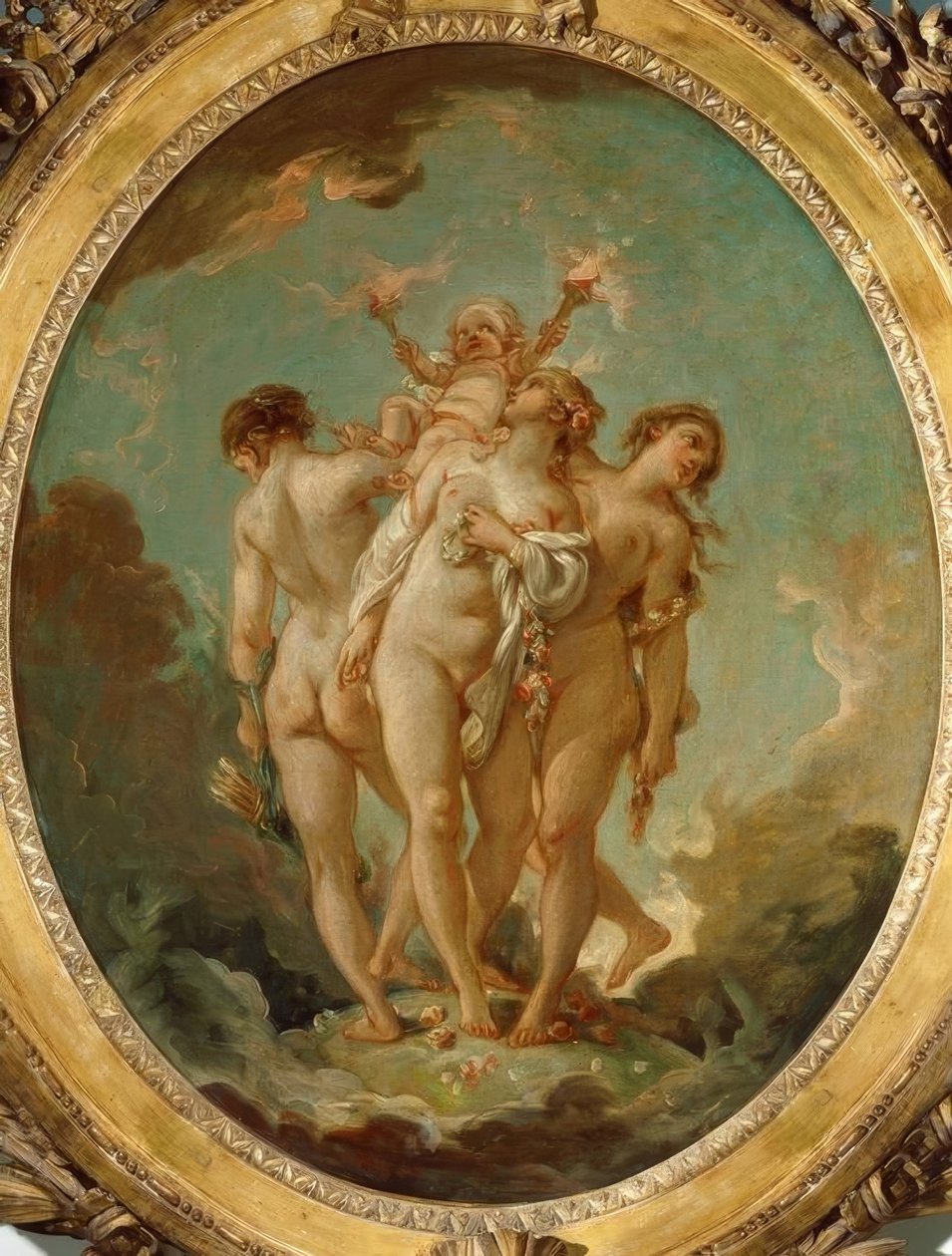 Kolme armoa Cupidon kanssa tekijältä François Boucher