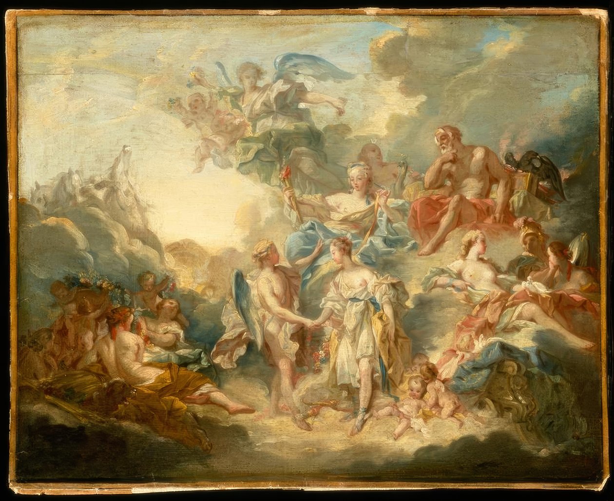 F.Boucher, Hochzeit von Amor und Psyche / Gemälde, 18. Jh. tekijältä François Boucher