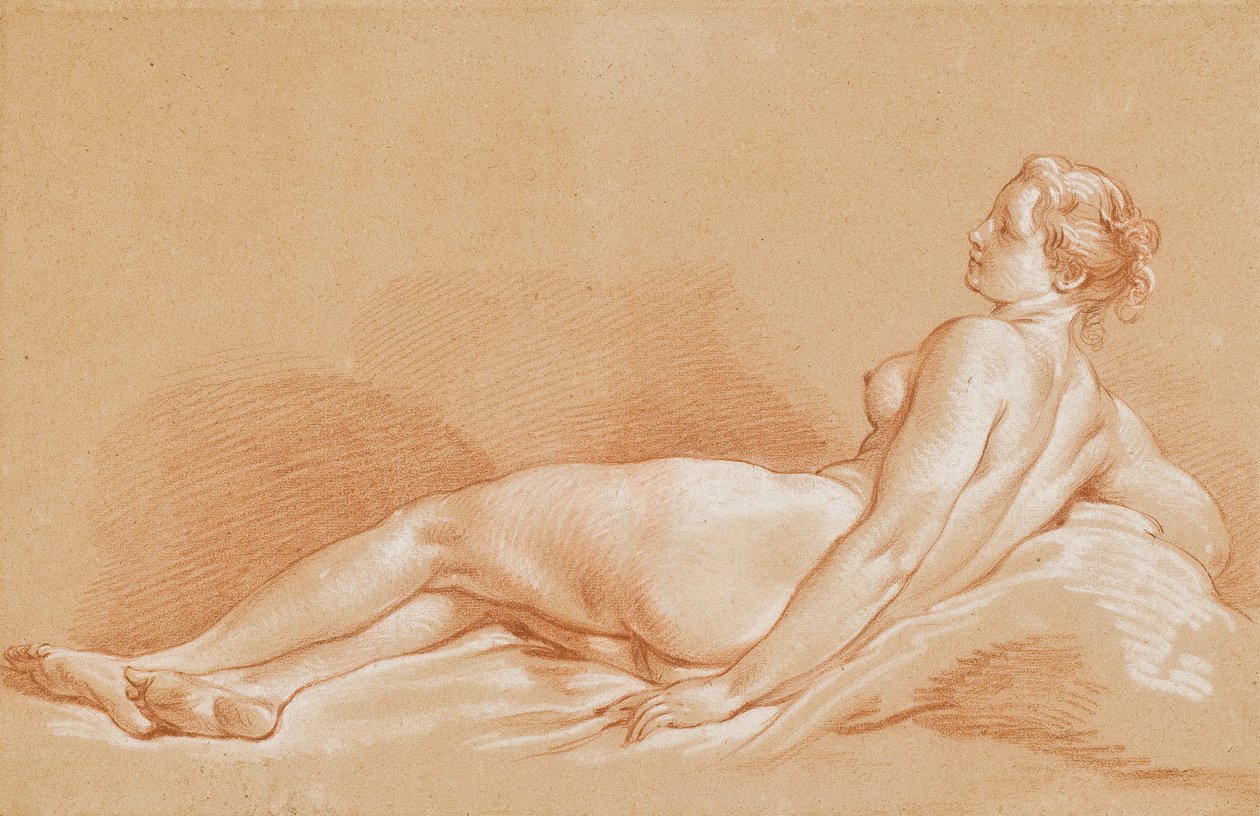 nuori nainen makuulla tekijältä François Boucher