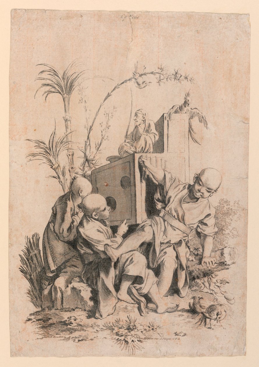 La Veue (Sight) sarjasta Les Cinq Senses (The Five Senses) tekijältä François Boucher
