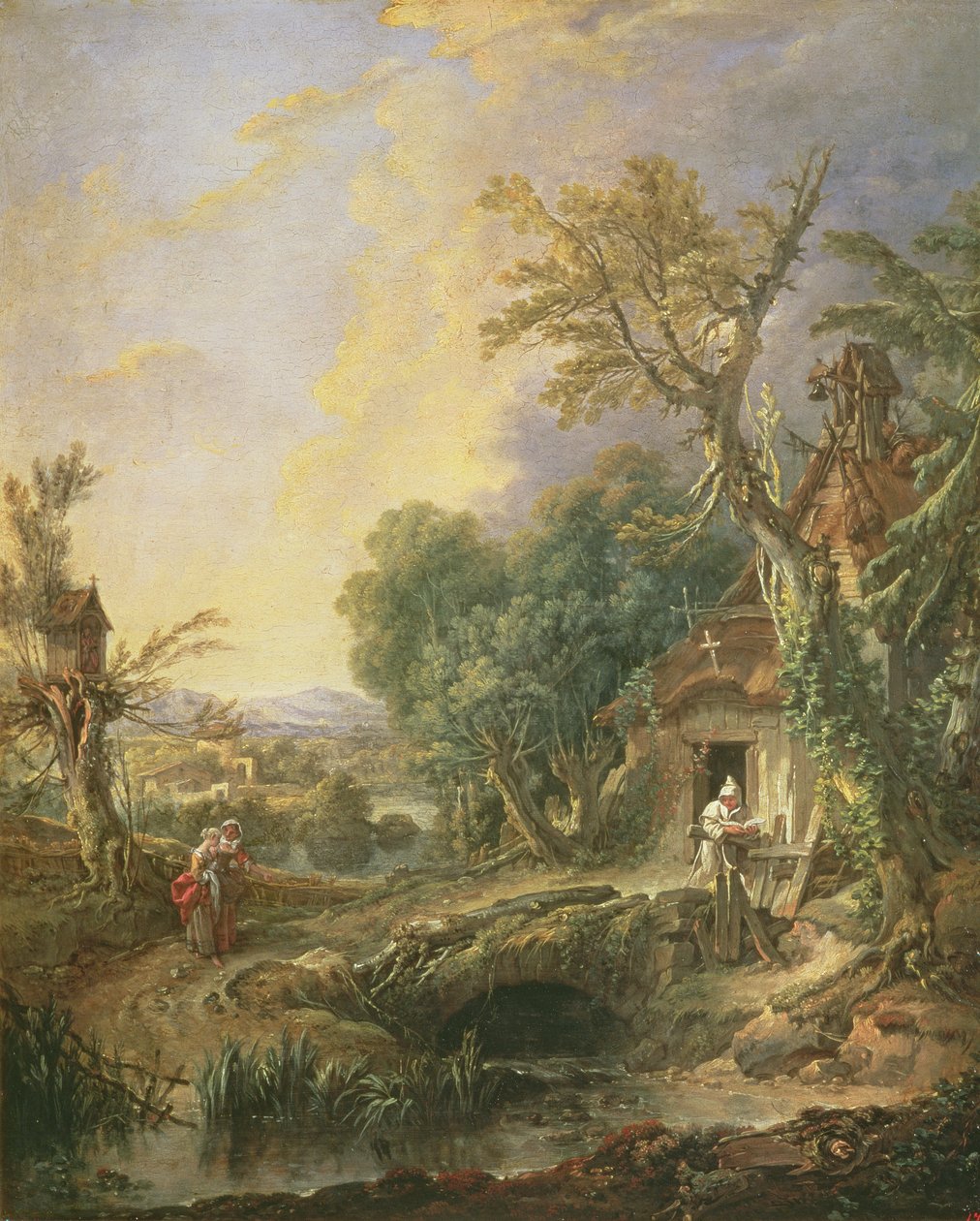 Maisema erakon kanssa, 1742 tekijältä François Boucher