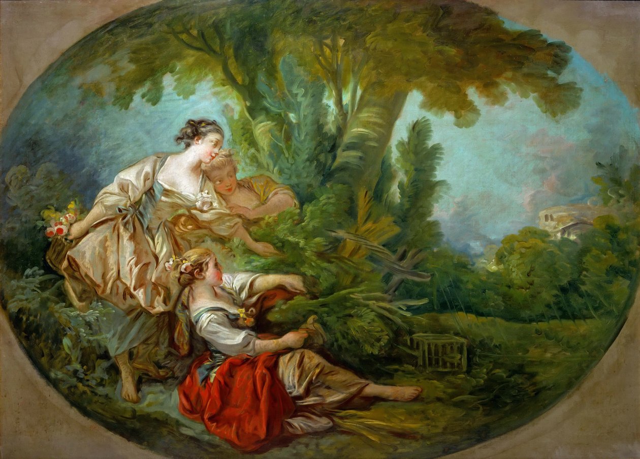 Lappeau, sanoi. Lappeau, dit loiseau verkkoihin kiinni Viestilintu, jota kutsutaan myös Lintu cau tekijältä François Boucher