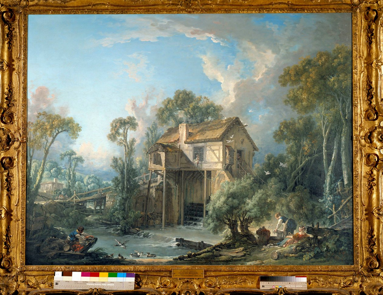 Le Moulin de Quiquengrogne Charentonissa vuonna 1758 Francois Boucherin (1703-1770) maalaus 1758 Toledo. Taidemuseo tekijältä François Boucher