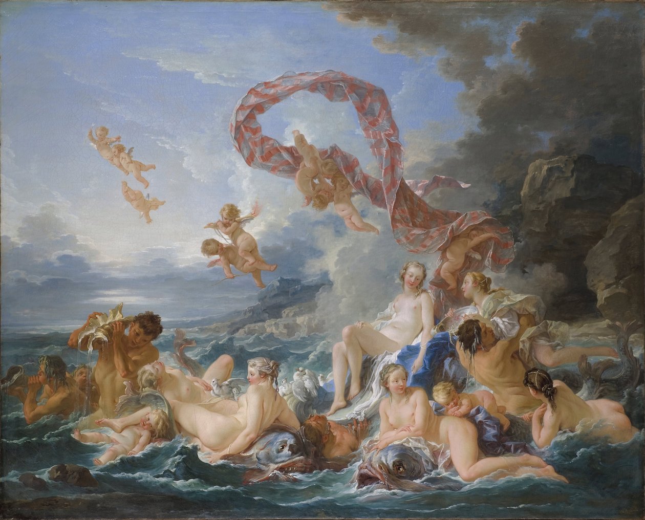 Venuksen voitto - Venuksen voitto - Boucher, Francois (1703-1770) - 1740 - Öljy kankaalle - 130x162 - Tukholman kansallismuseo tekijältä François Boucher