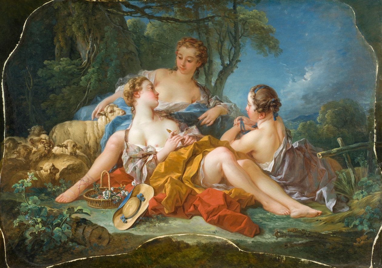 Pastoraaliset uskontunnustukset, noin 1745 tekijältä François Boucher