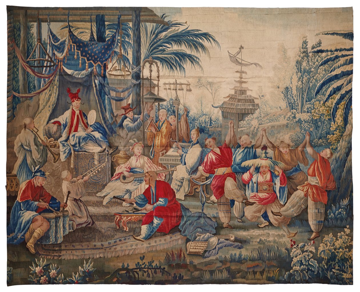 Ludvig XVI:n kuvakudos "aux Chinoiserie", Aubusson, 1700-luvun neljännes tekijältä François Boucher
