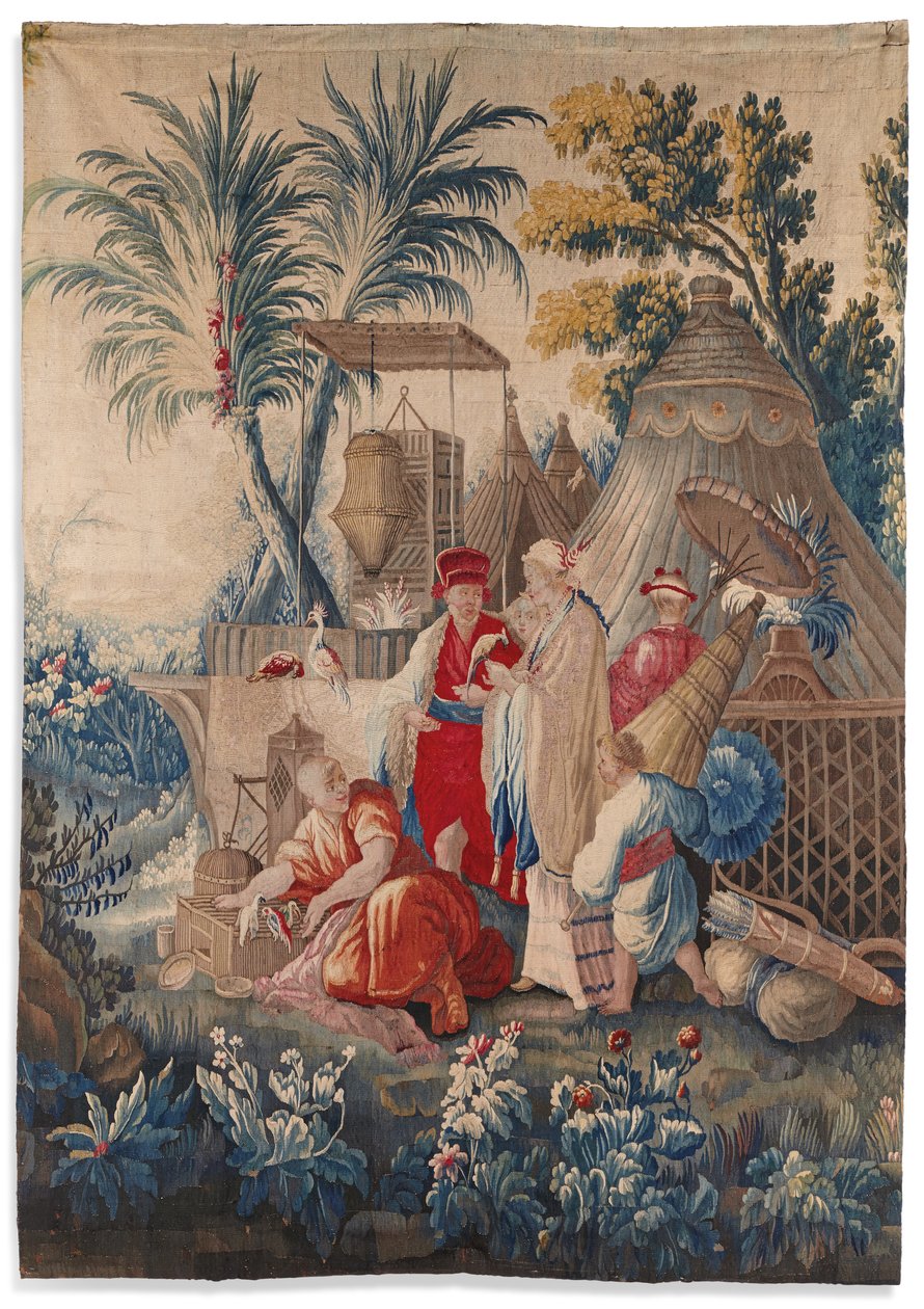 Ludvig XVI:n kuvakudos "aux Chinoiserie", Aubusson, 1700-luvun neljännes tekijältä François Boucher