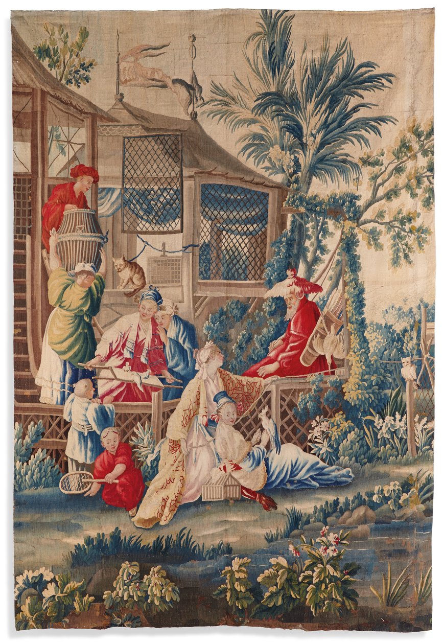 Ludvig XVI:n kuvakudos "aux Chinoiserie", Aubusson, 1700-luvun neljännes tekijältä François Boucher