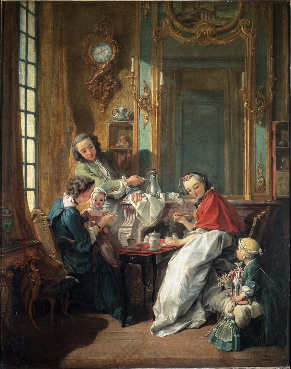 Lounaskohtaus porvarillisessa sisustuksessa tekijältä François Boucher