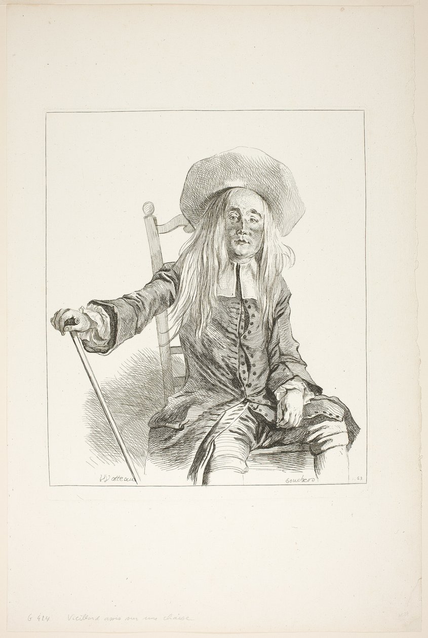 Mies istuu tuolilla tekijältä François Boucher