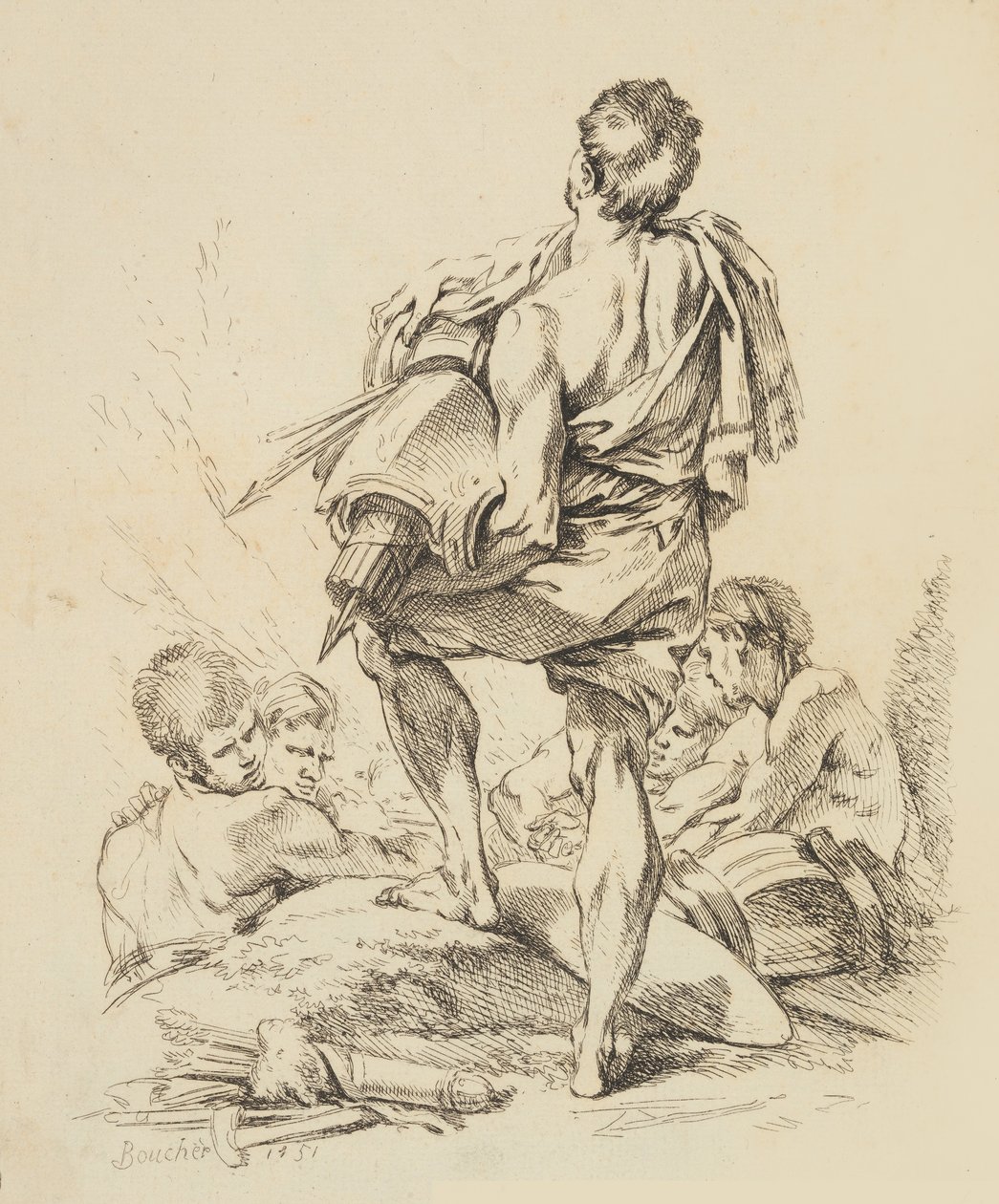 Uusi kirja eri hahmoista, 1751. tekijältä François Boucher