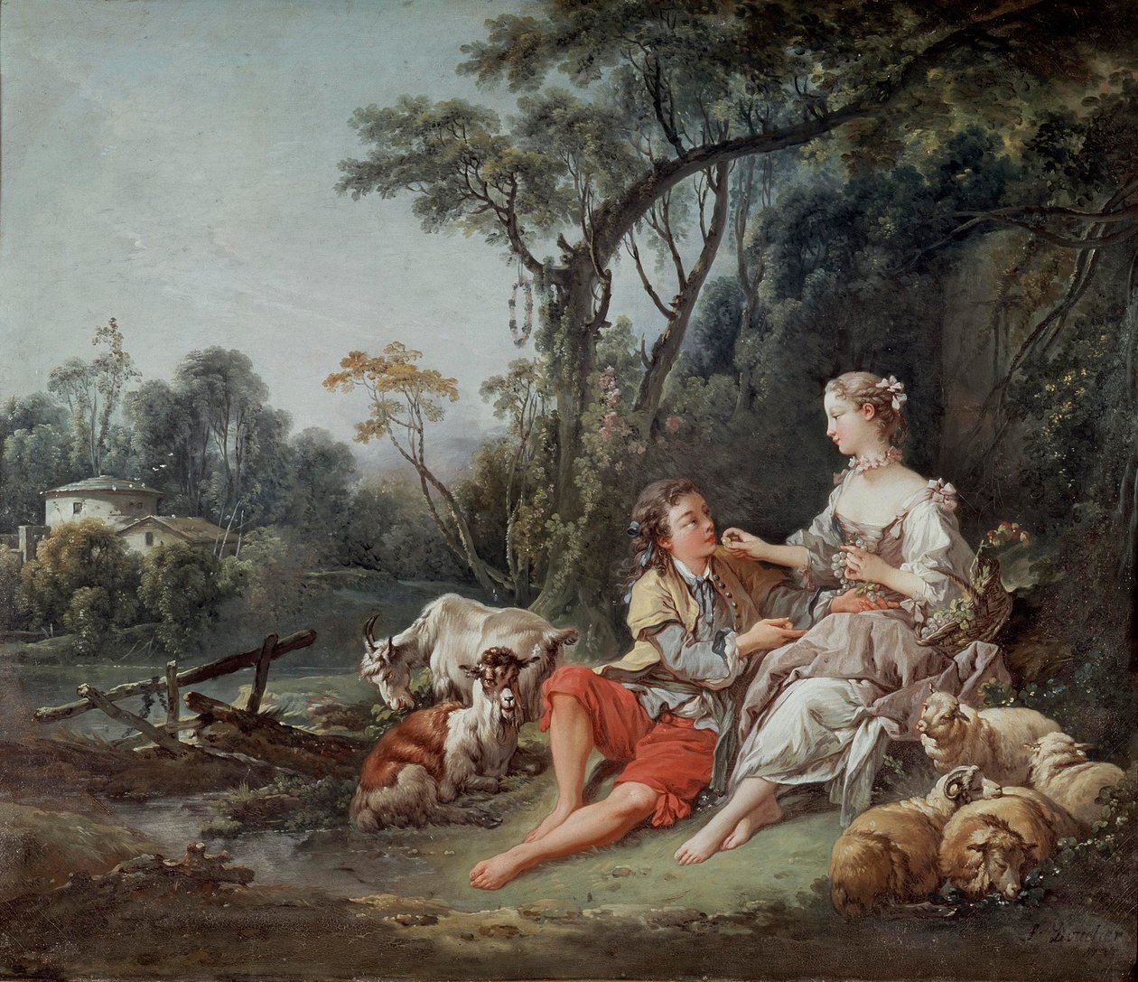 Ajatteleeko hän viinirypäleitä, 1747 tekijältä François Boucher