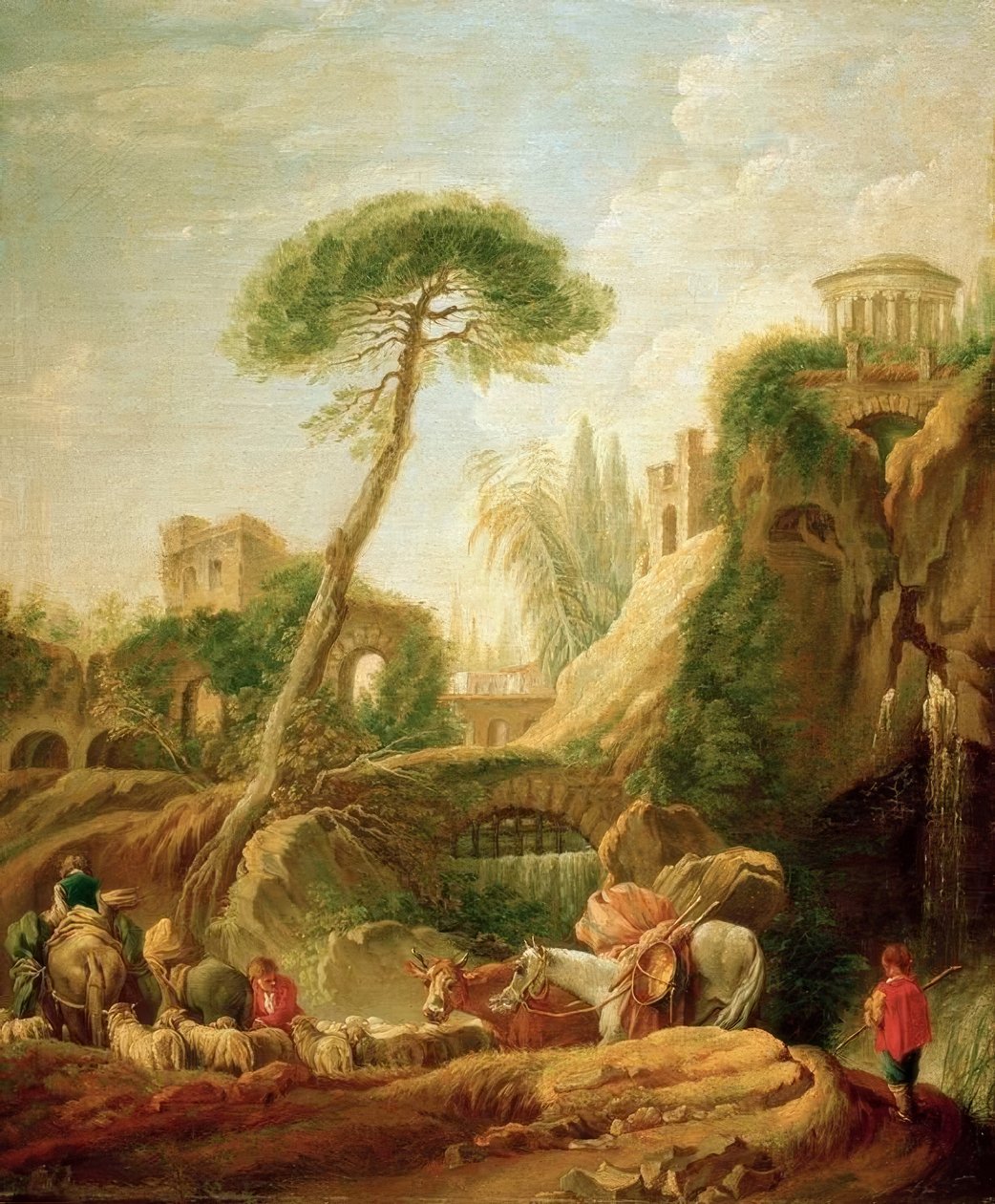 Phantasielandschaft bei Tivoli tekijältä François Boucher