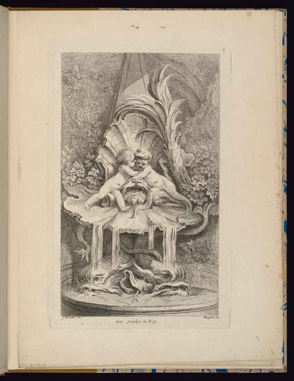 Levy 3, Receuil de Fontaines (suihkulähteiden kokoelma) tekijältä François Boucher