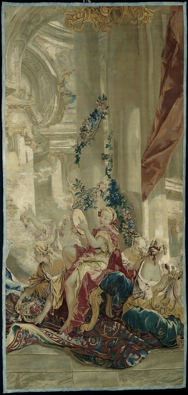 Psyken sisäänkäynti Amorin palatsiin Psyken tarinasta tekijältä François Boucher