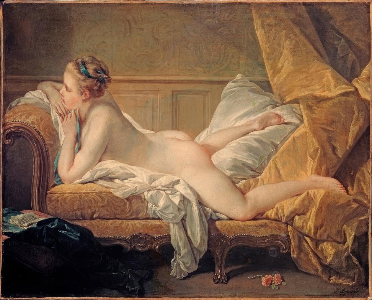 Ruhendes Mädchen tekijältä François Boucher