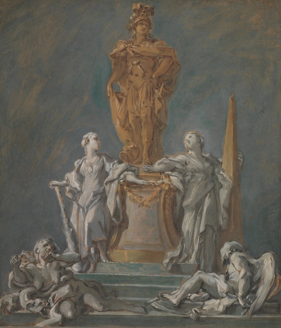 Tutkimus prinssihahmon muistomerkkiä varten. tekijältä François Boucher