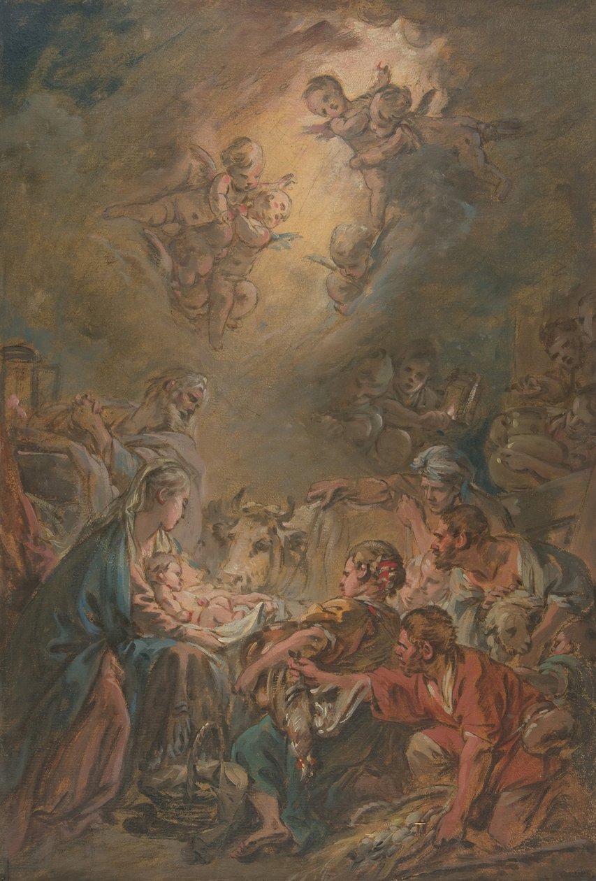 Paimenten palvonta,. tekijältä François Boucher