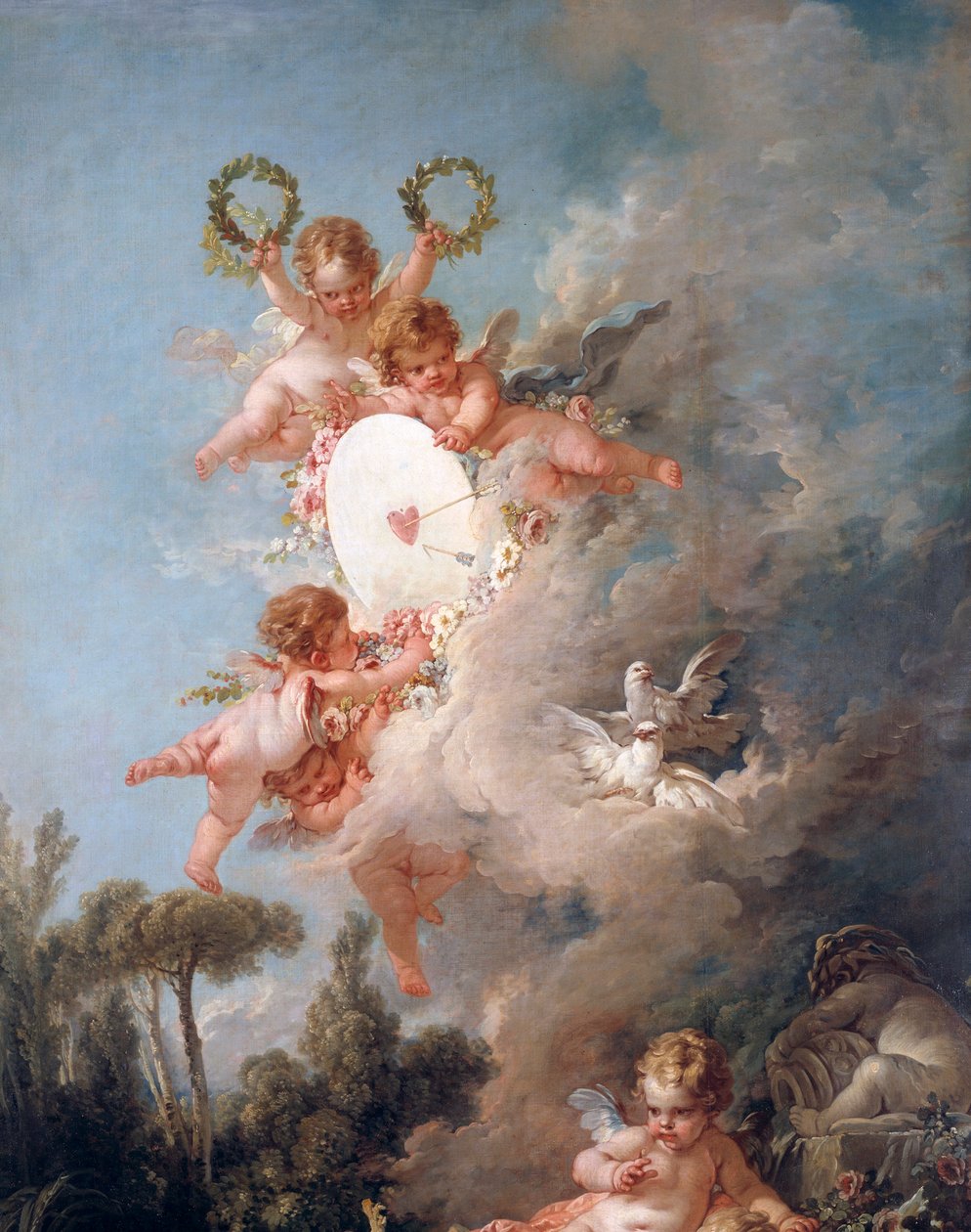 Angel Detail Love Target. Francois Boucherin maalaus tekijältä François Boucher