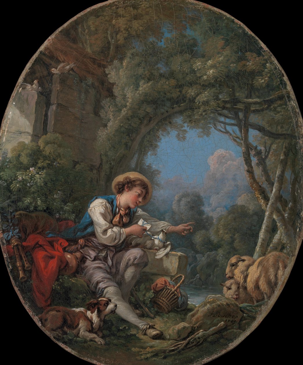 Sanansaattajan lähetys, 1765. tekijältä François Boucher