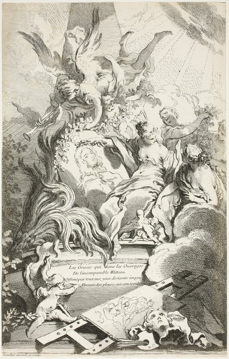 Armot Watteaun haudassa tekijältä François Boucher