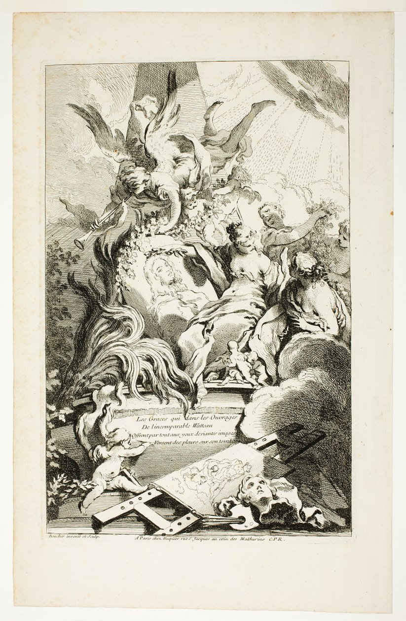 Armot Watteaun haudassa tekijältä François Boucher