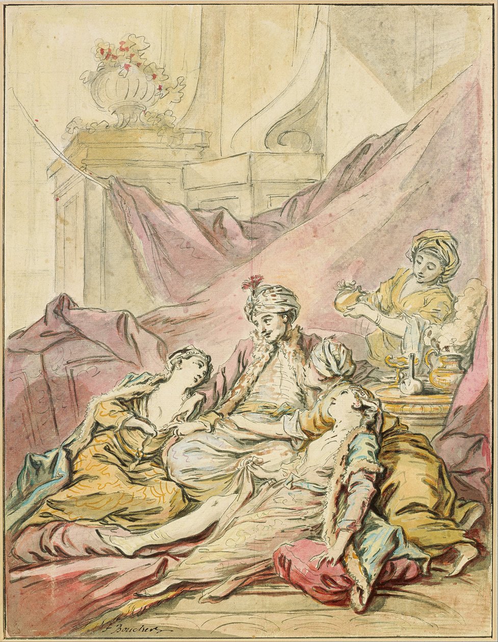 Pasha haaremissaan, noin 1735-1739. tekijältä François Boucher