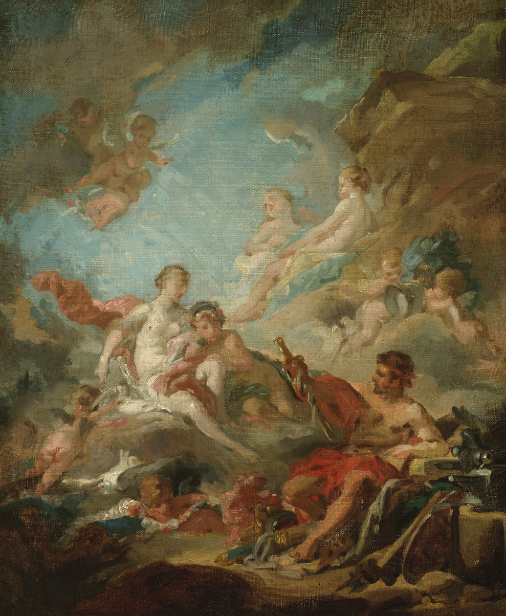 Venus Vulcanuksen työpajassa, 1757 tekijältä François Boucher