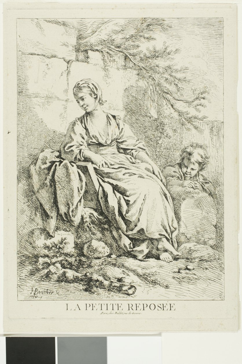 Nuori nainen lepäämässä tekijältä François Boucher