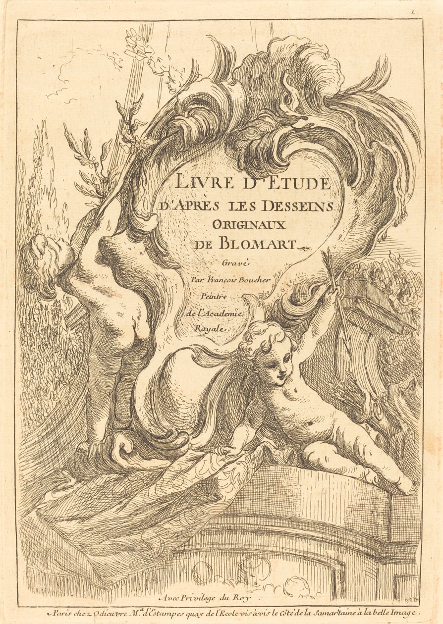 Nimilehti tekijältä François Boucher after Abraham Bloemaert