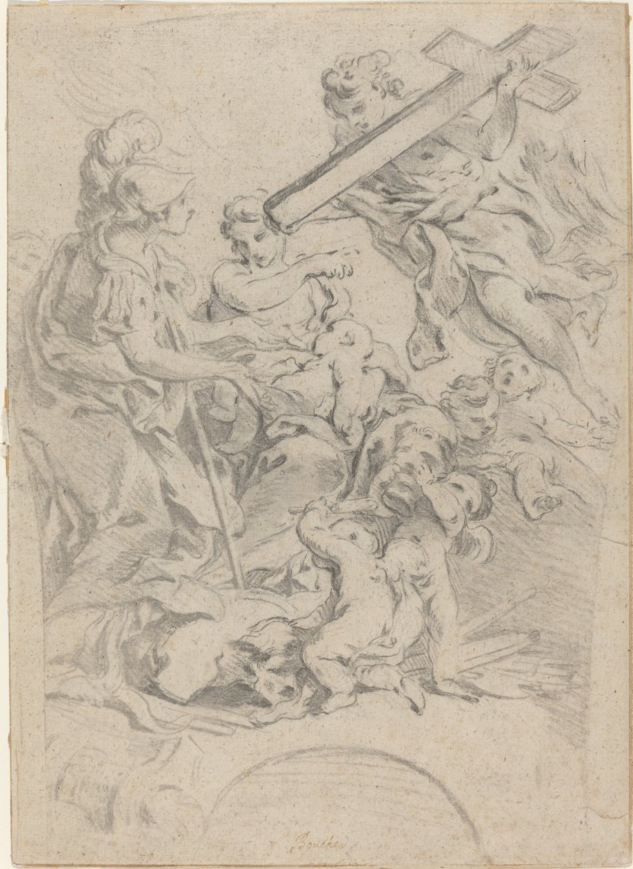 Usko ja Rakkaus tekijältä François Boucher after Giovanni Battista Gaulli