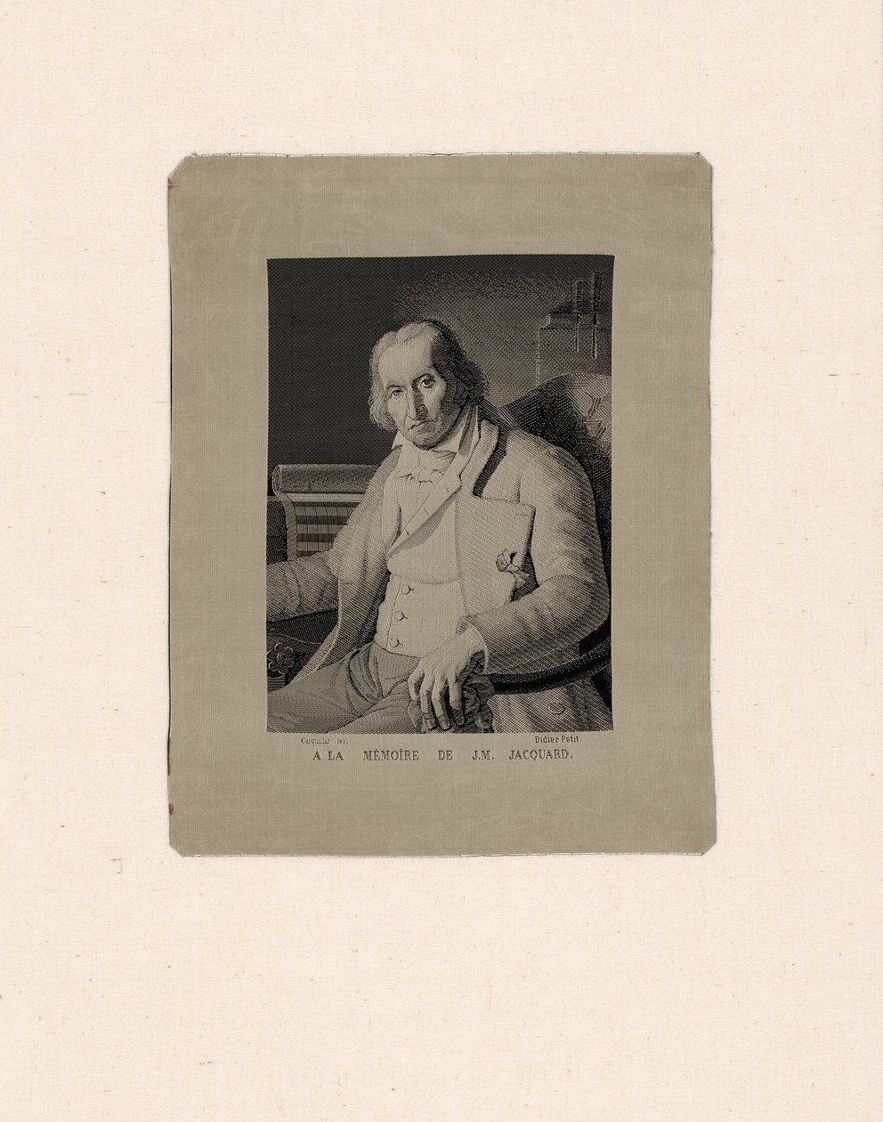 Muotokuva Joseph Marie Jacquardista (1752-1834) tekijältä François Carquillat