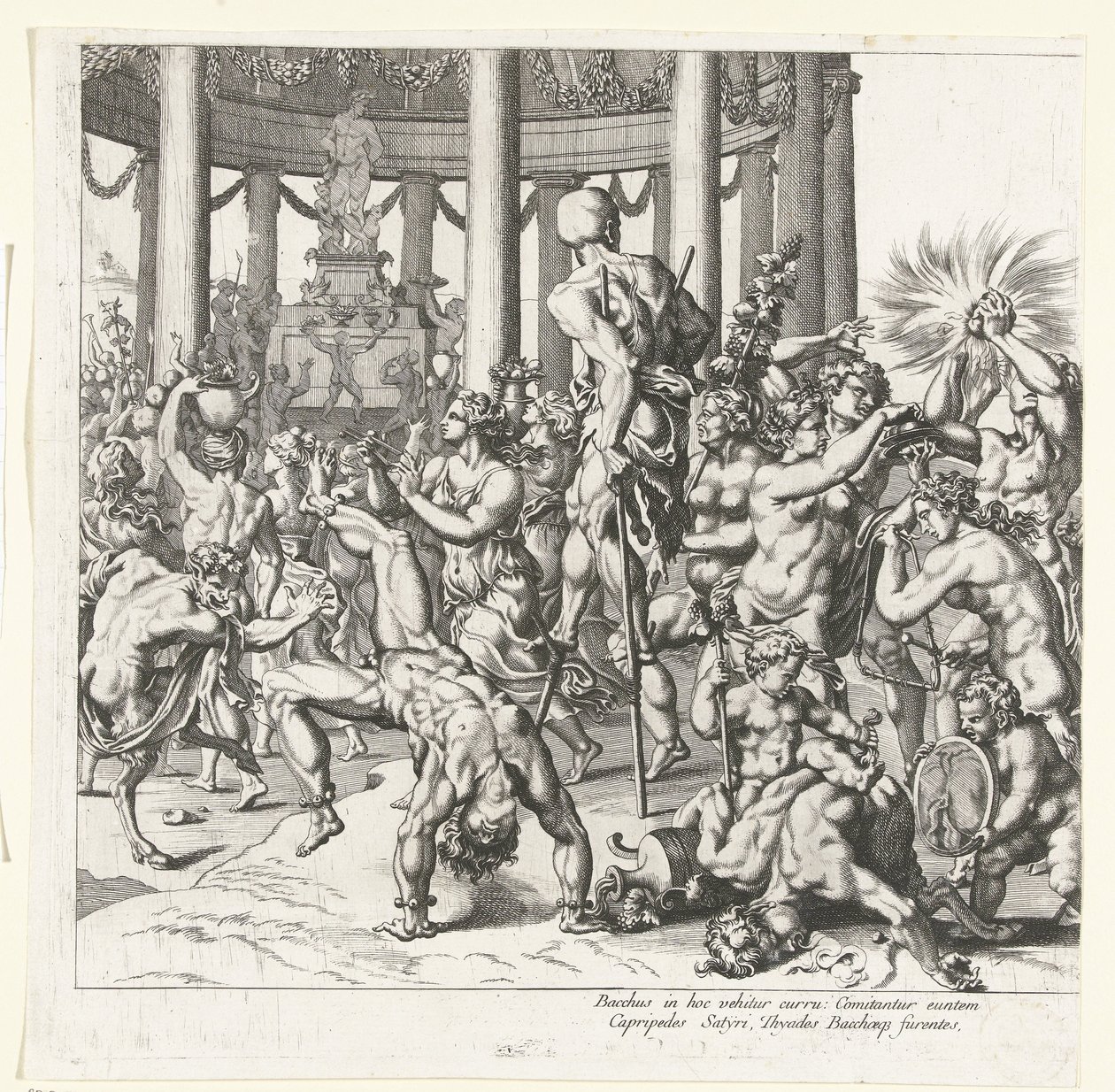 Bacchuksen voitto, vasen puoli tekijältä François Chauveau (attributed to)