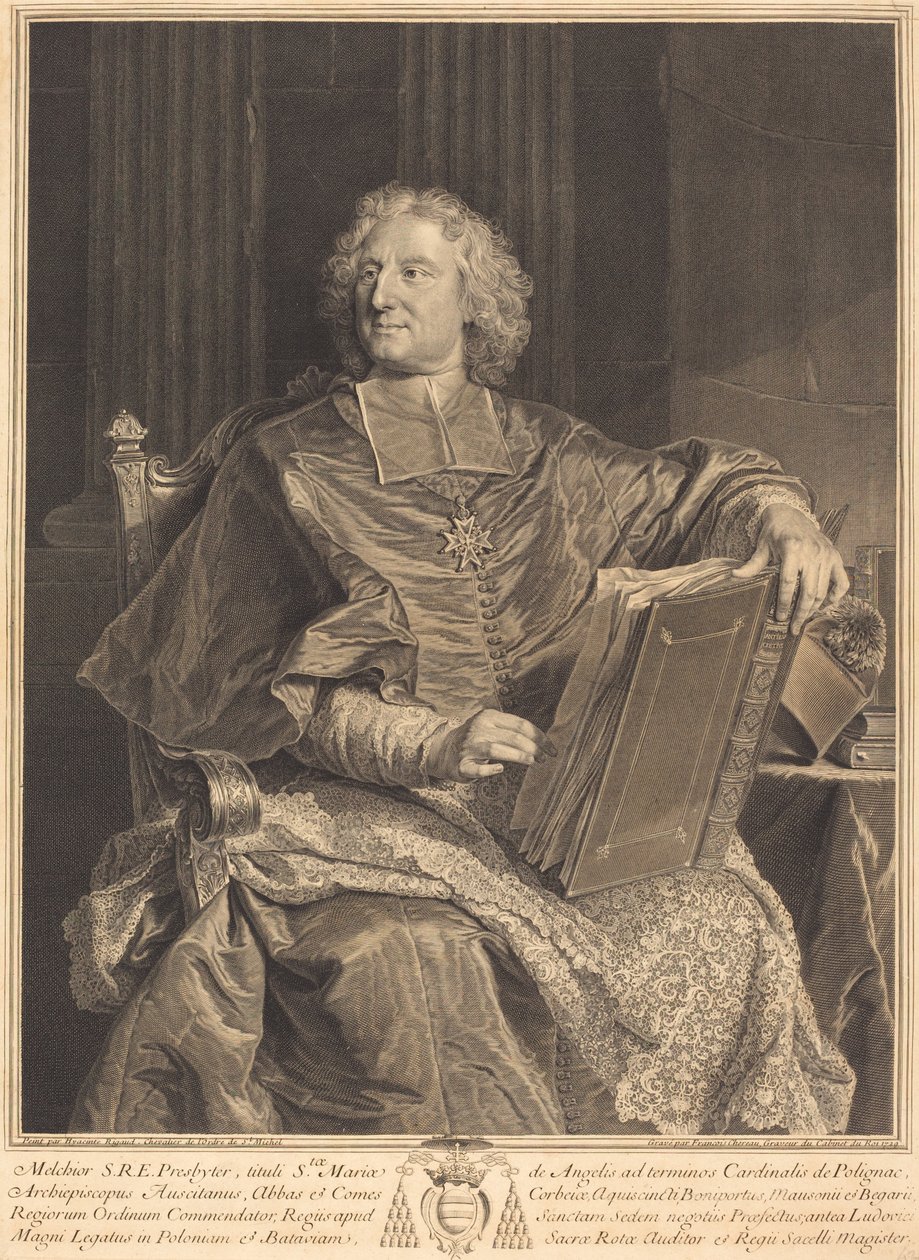 Polignacin kardinaali tekijältä François Chereau I after Hyacinthe Rigaud