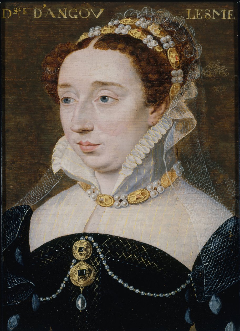 Angoulêmen herttuattaren Diane de Francen muotokuva 1538-1619, 1570. tekijältä François Clouet