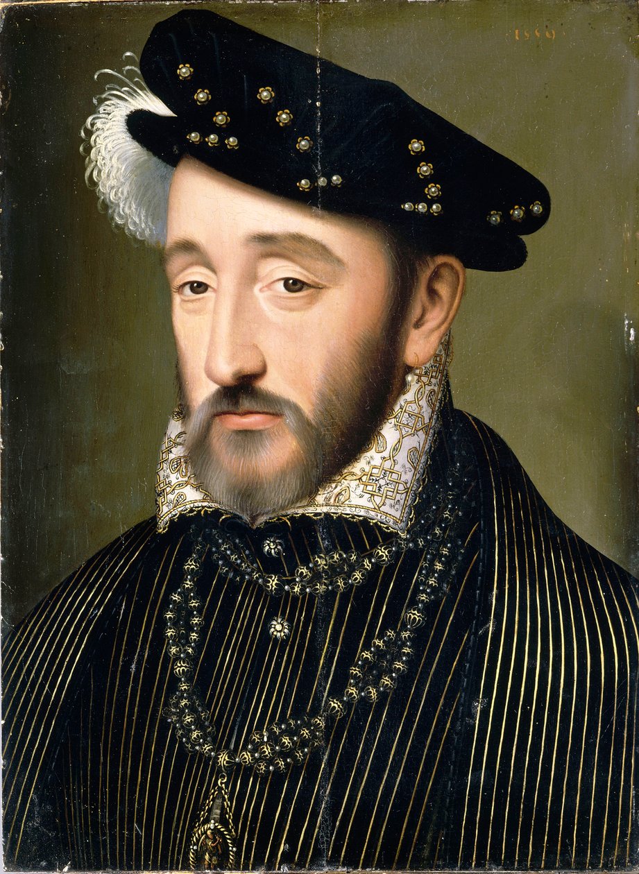Ranskan kuninkaan Henrik II:n muotokuva 1519-1559, 1547. tekijältä François Clouet