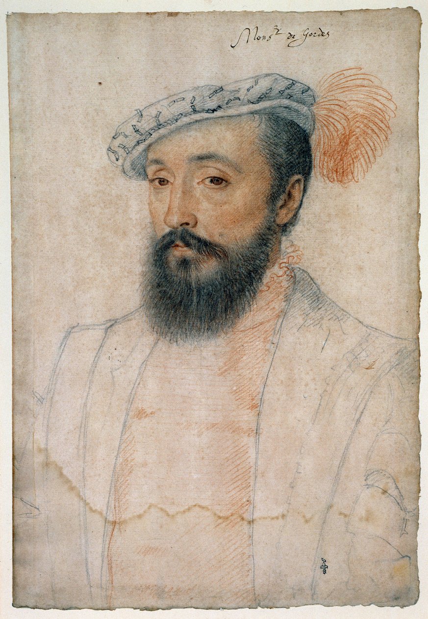 Gordesin monsignorin muotokuva (1513 - 1578). Clouet Francois